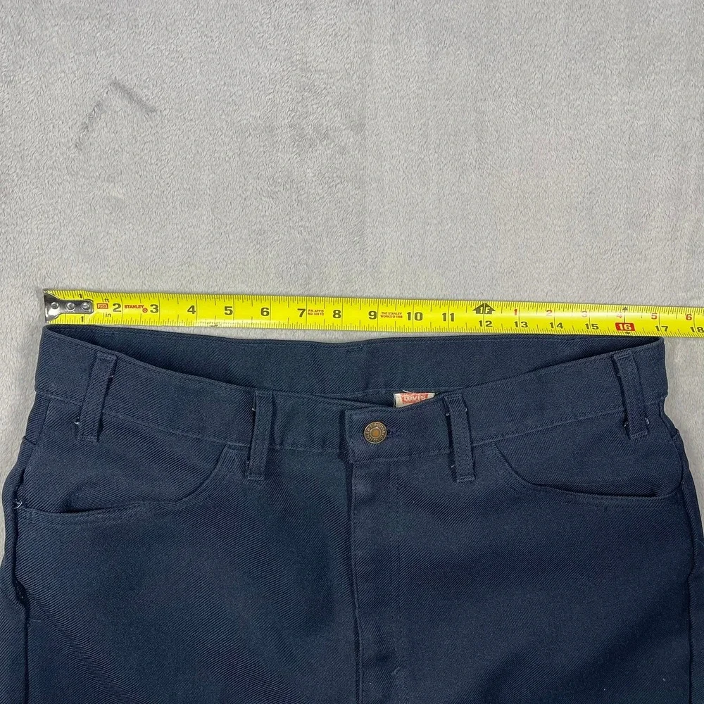 Levi's Slacks Mens 36(34)x30 Navy Blue Vintage Dacron Polyester Pants USA READ